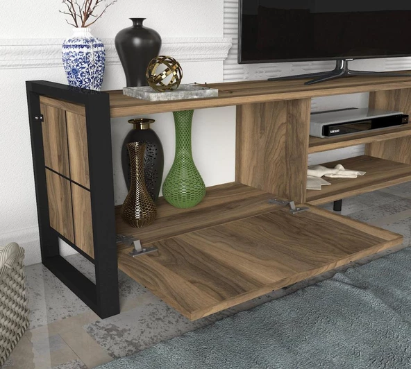 Dekorister Exclusive Lost Metal Tv Ünitesi Ceviz - Resim 5