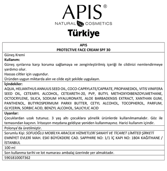 Güneş Kremi SPF 30 - 100ml - 4