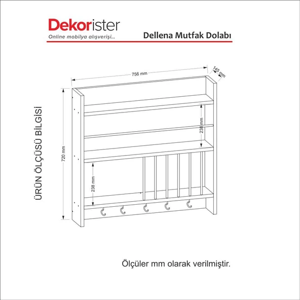 Dekorister Dellana Mutfak Dolabı Beyaz - 2