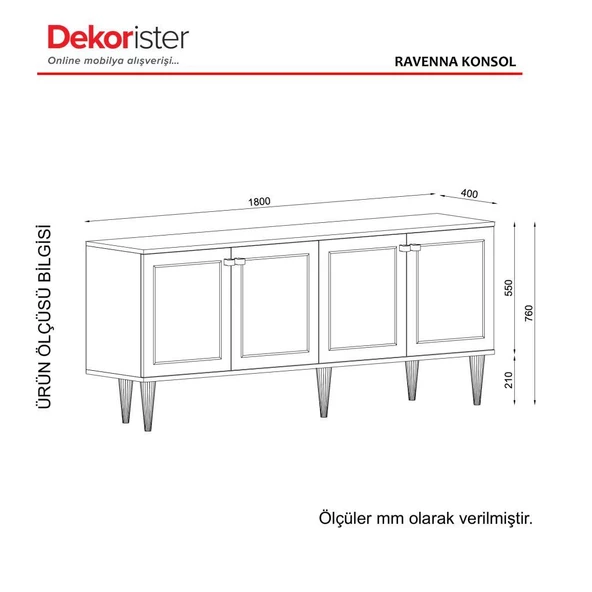 Dekorister Exclusive Ravenna Konsol Beyaz-Mermer - 7