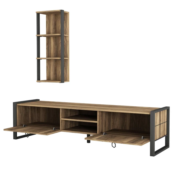 Dekorister Exclusive Lost Metal Tv Ünitesi Ceviz - Resim 7