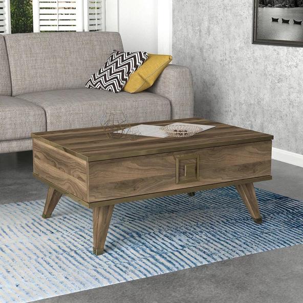 Dekorister Exclusive Gloss Orta Sehpa Ceviz