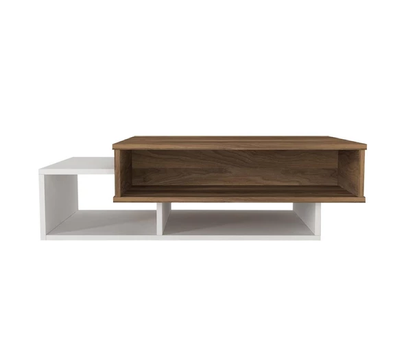 Dekorister Tab Orta Sehpa Beyaz-Ceviz - 6