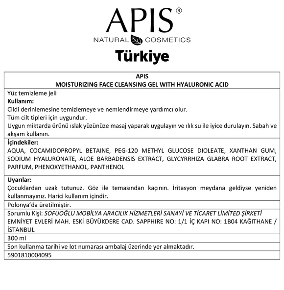 Hyaluronik Asit İçeren Nemlendirici Yüz Temizleme Jeli - 300ml - 4