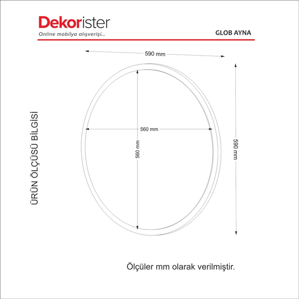 Dekorister Exclusive Glob Ayna Beyaz - 4