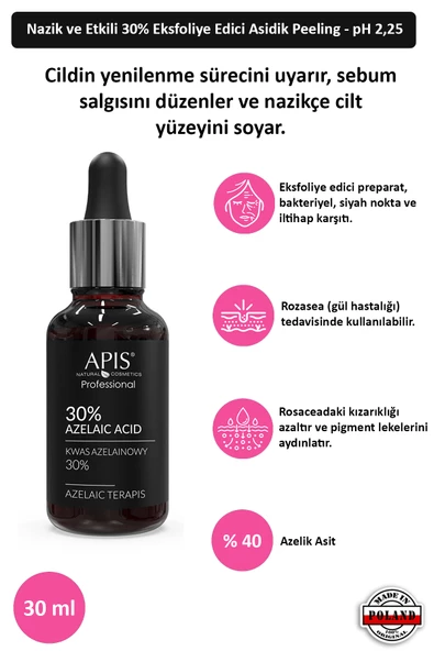 %30 Azelaik Asit Yatıştırıcı Ve Leke Karşıtı Serum - 30ml