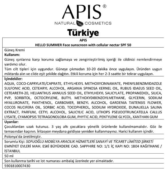 Hücre Nektarı - Yüz Güneş Kremi SPF 50 - 50ml - 4