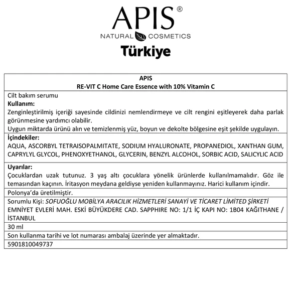 RE-VIT C EVDE BAKIM C Vitamini Özü YENİ FORMÜL - 30 ml - 4