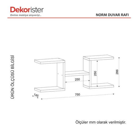 Dekorister Norm Duvar Rafı - 4