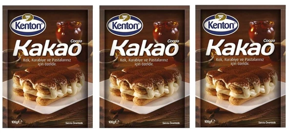 KENTON KAKAO 100 GRAM*3 PAKET (TOPLAM 300 GRAM KAKAO)