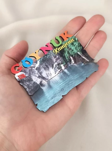 Magnet Antalya Göynük Kanyonu Ahşap Mıknatıslı Buzdolabı Süsü - 2