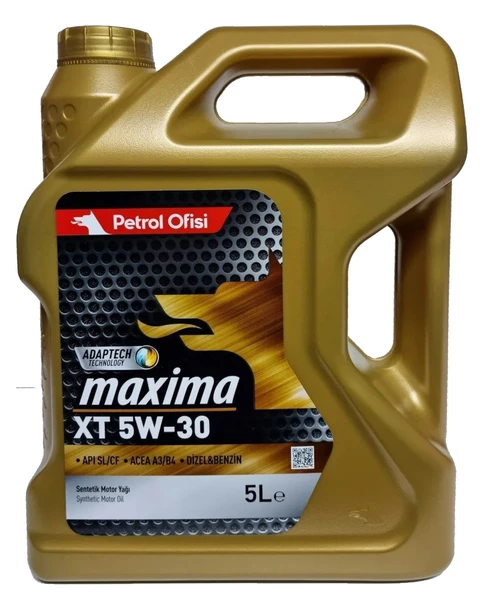 Petrol Ofisi Maxima XT 5W-30 Sentetik Motor Yağı 4 x 5 Litre (1 KOLİ) - 2