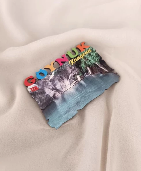 Magnet Antalya Göynük Kanyonu Ahşap Mıknatıslı Buzdolabı Süsü - 4