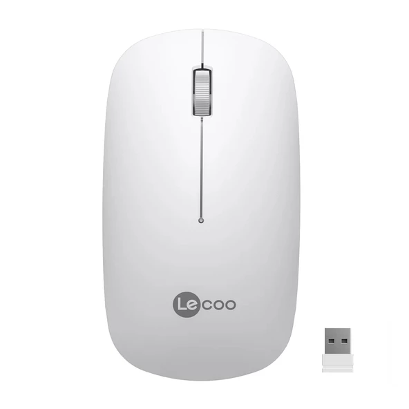 LECOO WS214 KABLOSUZ 1200 DPI BEYAZ SESSİZ MOUSE