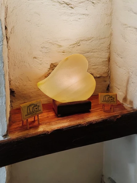 Çankırı Kaya Tuzu Lambası Büyük Kalp Modeli 2-3kg Özdede Shop - 5