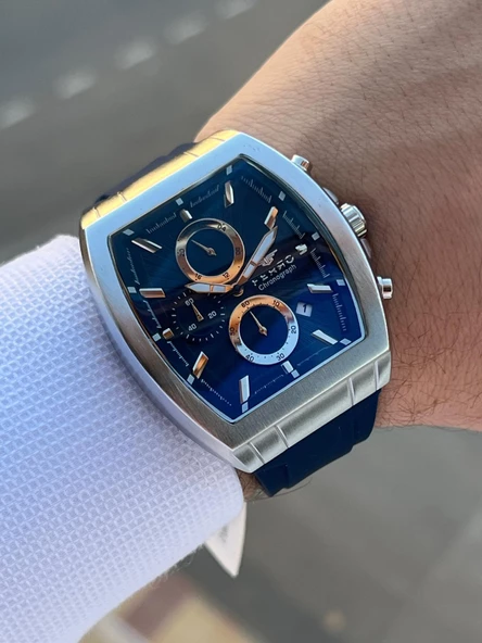 Ferro Silikon Kordon İç Fonksiyonları Aktif  30 Mt Suya Dayanıklı Erkek Kol Saat EFM.31346-L3 - Resim 3