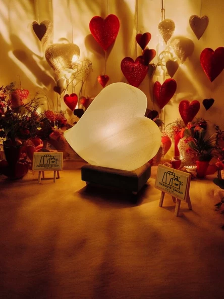 Çankırı Kaya Tuzu Lambası Büyük Kalp Modeli 2-3kg Özdede Shop - 3