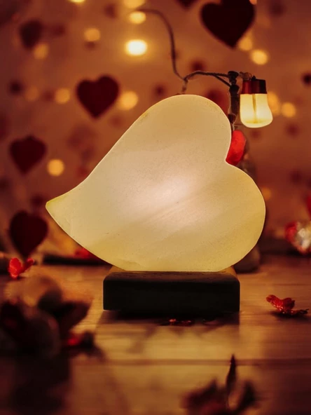 Çankırı Kaya Tuzu Lambası Büyük Kalp Modeli 2-3kg Özdede Shop - 6