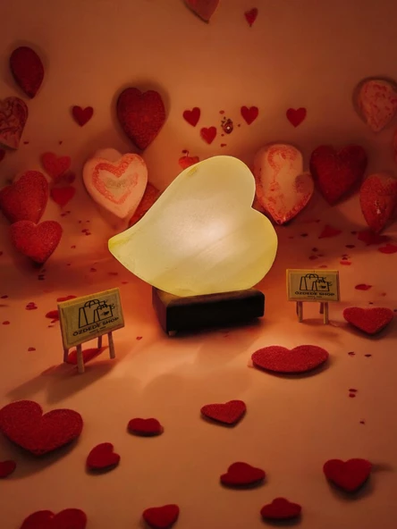 Çankırı Kaya Tuzu Lambası Büyük Kalp Modeli 2-3kg Özdede Shop - 2