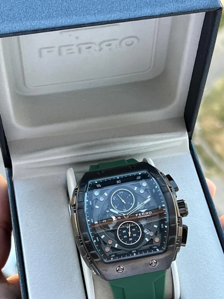 Ferro Silikon Kordon İç Fonksiyonları Aktif  30 Mt Suya Dayanıklı Erkek Kol Saat EFM.31346-F1 ürün görseli