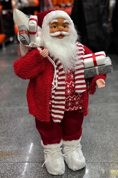 Beysüs Yılbaşı Çam Ağacı Süsü Noel Baba Ultra Lüks Hediye Paketli 60 cm