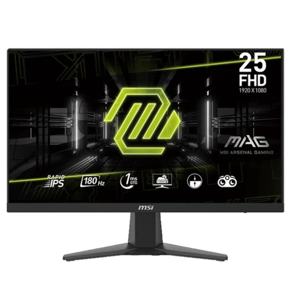 MSI 24.5 MAG 256F FLAT IPS 1920x1080 (FHD) 16:9 180HZ 1MS FREESYNC PREMIUM GAMING MONITOR