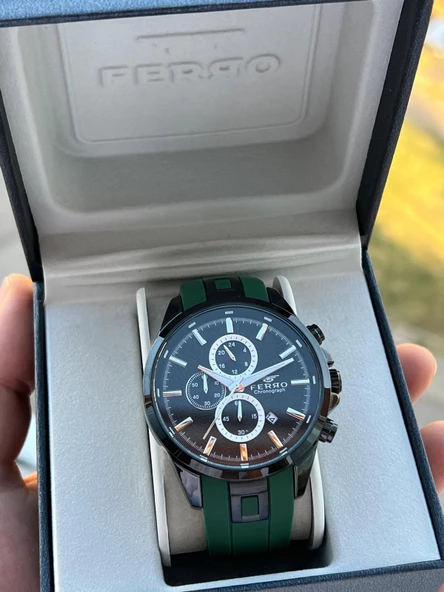 Ferro Silikon Kordon İç Fonksiyonları Aktif 30 Mt Suya Dayanıklı Erkek Kol Saati EFM.31380-Y5 ürün görseli