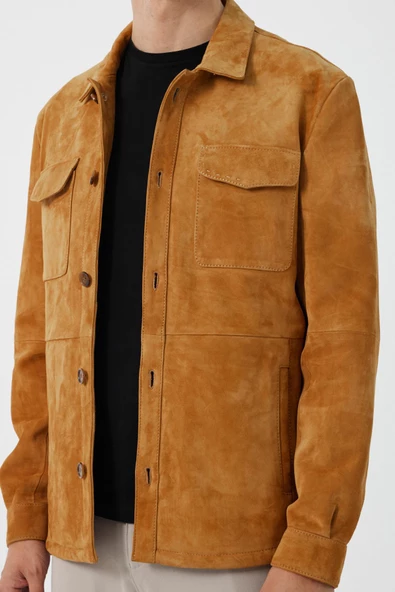 Fiorenzo Taba Nubuk Deri Gömlek - 5