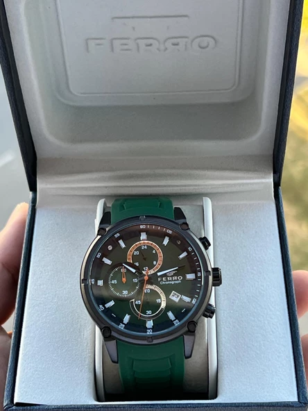 Ferro Silikon Kordon İç Fonksiyonları Aktif 30 Mt Suya Dayanıklı Erkek Kol Saati EFM43001-F10 ürün görseli