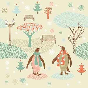 Penguen Parkı Çocuk Odası Duvar Kağıdı Baskı - Resim 6