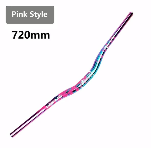 Lunje Alüminyum 31.8 780 mm Riser Mtb Gidon Bisiklet Gidonu Bukalemun Pembe - 8
