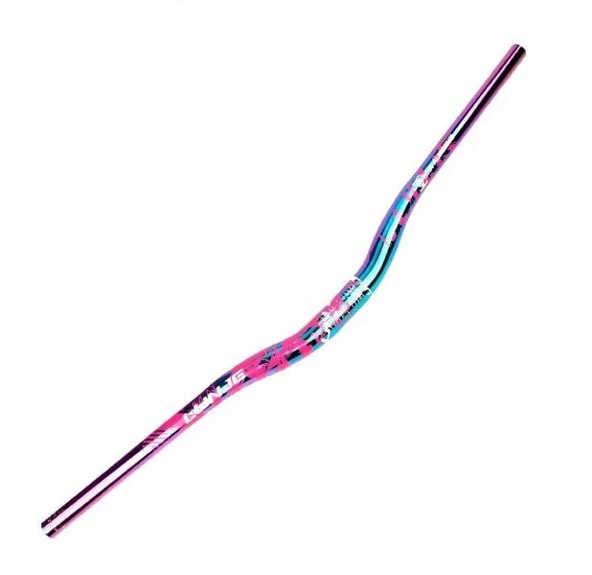 Lunje Alüminyum 31.8 780 mm Riser Mtb Gidon Bisiklet Gidonu Bukalemun Pembe