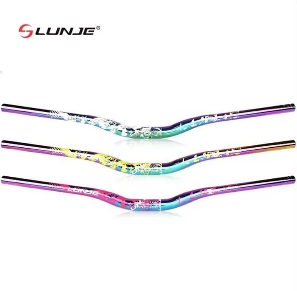 Lunje Alüminyum 31.8 780 mm Riser Mtb Gidon Bisiklet Gidonu Bukalemun Pembe - 3