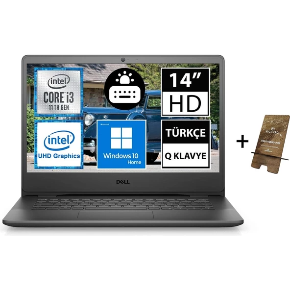 Vostro 3400 N4001VN3400U11 Intel Core i3-1115G4 8 GB 512 SSD Windows 11 Home 14" Hd. Taşınabilir Bilgisayar