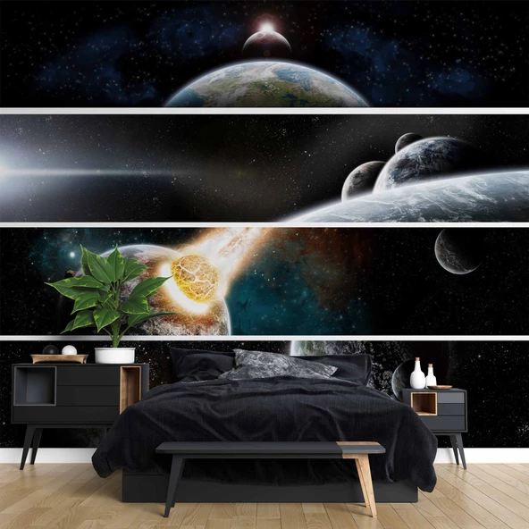 Galaksi Duvar Kağıdı Baskı - Resim 2