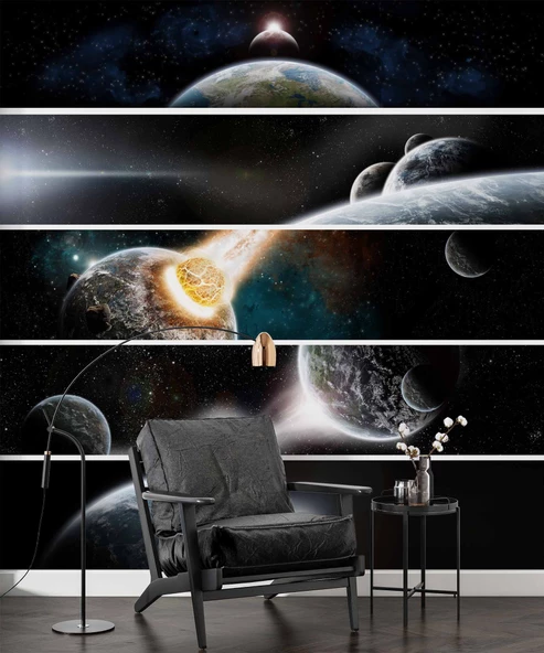 Galaksi Duvar Kağıdı Baskı - Resim 6