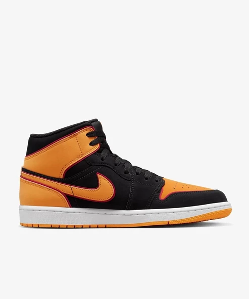 Air Jordan 1 Mid 'Black Orange' FJ4923-008 Spor Ayakkabı