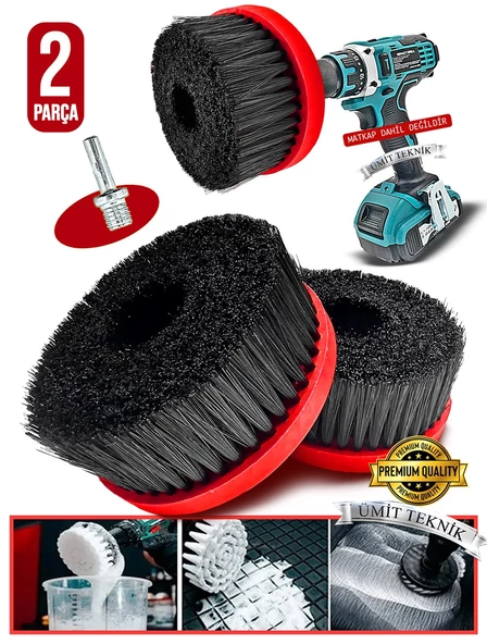2PCS  Premium Matkaplara ve Polisajlara Öze lKoltuk | Halı | Oto Kuaför | Yıkama Polisaj Fırçası - Resim 5