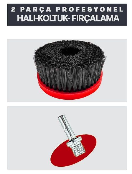 2PCS  Premium Matkaplara ve Polisajlara Öze lKoltuk | Halı | Oto Kuaför | Yıkama Polisaj Fırçası - Resim 2