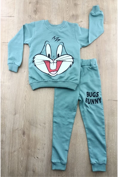 diamondstar Basic Tavşan Baskılı Pijama Takım 2-5 Yaş - 3