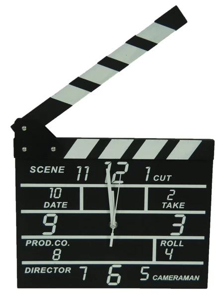 Clapperboard Clock  Analog Klaket Duvar Saati