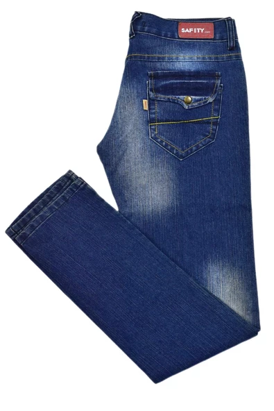 Kadın Cep Kapaklı Jean Pantolon SFF-0197 - 5