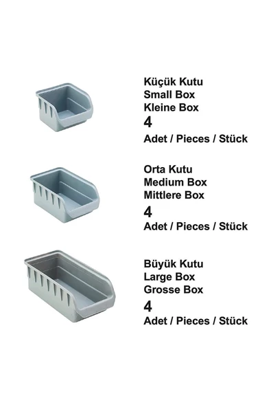 Her Şey Elinizin Altında Duvar Alet Paneli 43 Parça Hırdavat Duvar Panel Set Avadanlık - 6