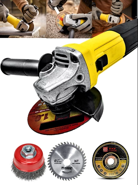 Full Set  Metal Şanzuman Bakır Sargılı Bhd Avuç Içi Taşlama Demir Metal Kesme Makinesi Sprel 115 Mm - Resim 2