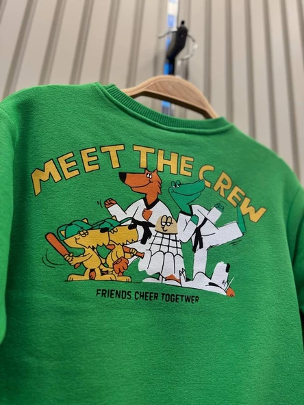 MEET THE CREW Baskılı Sweatshirt Alt 2'li Takım - 3