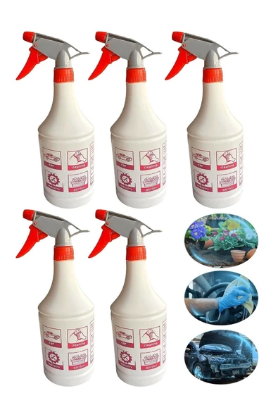 Profesyonel Çok Fonksiyonlu Taşınabilir Hobi Amaçlı Boş 1 litre Boş Fısfıs Sprey Şişesi (5adet) - 1
