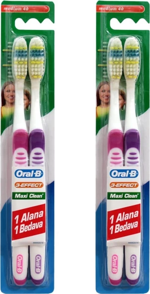 Oral-B Diş Fırçası Maxi Clean Orta 40 1+1 x 2 Adet