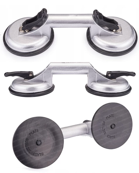 Premium Yüksek Kalite Cam Fayans Kaldırma Metal Alüminyum ikili Cam Fayans Taşıma Vantuz - Resim 2