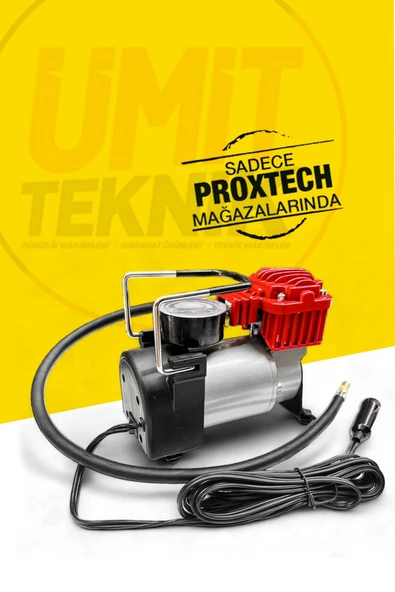 Plastik Çantalı 12V Araba Oto Araç Lastik Şişirme Pompası 150 Psi Metal Gövde Kompresör Lastik  Set - Resim 2