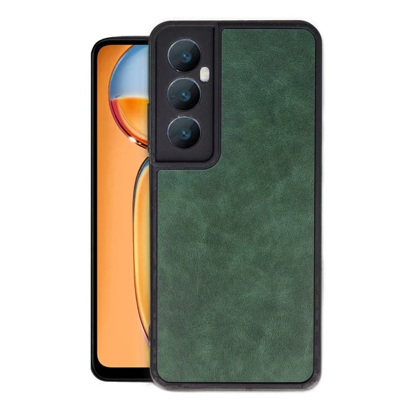 Realme C65 Kılıf Aras Seri Deri Kapak - Resim 8